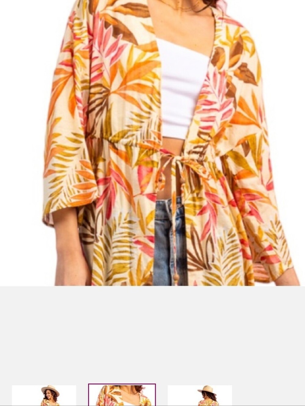 Floral Print Duster Kimono NWT - Picture 2 of 3